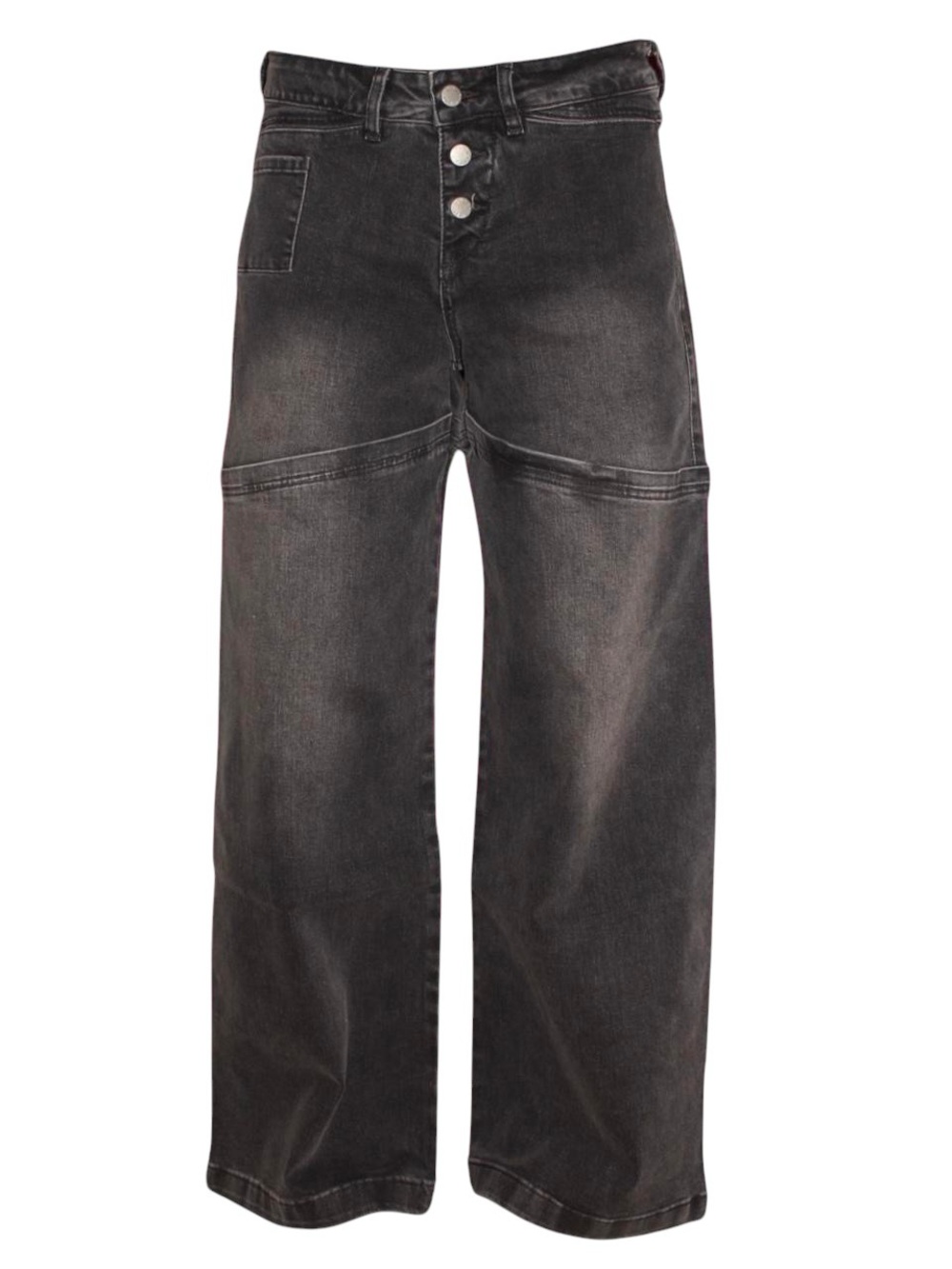 UNIF Noid jean // washed gray black wide leg baggy jeans